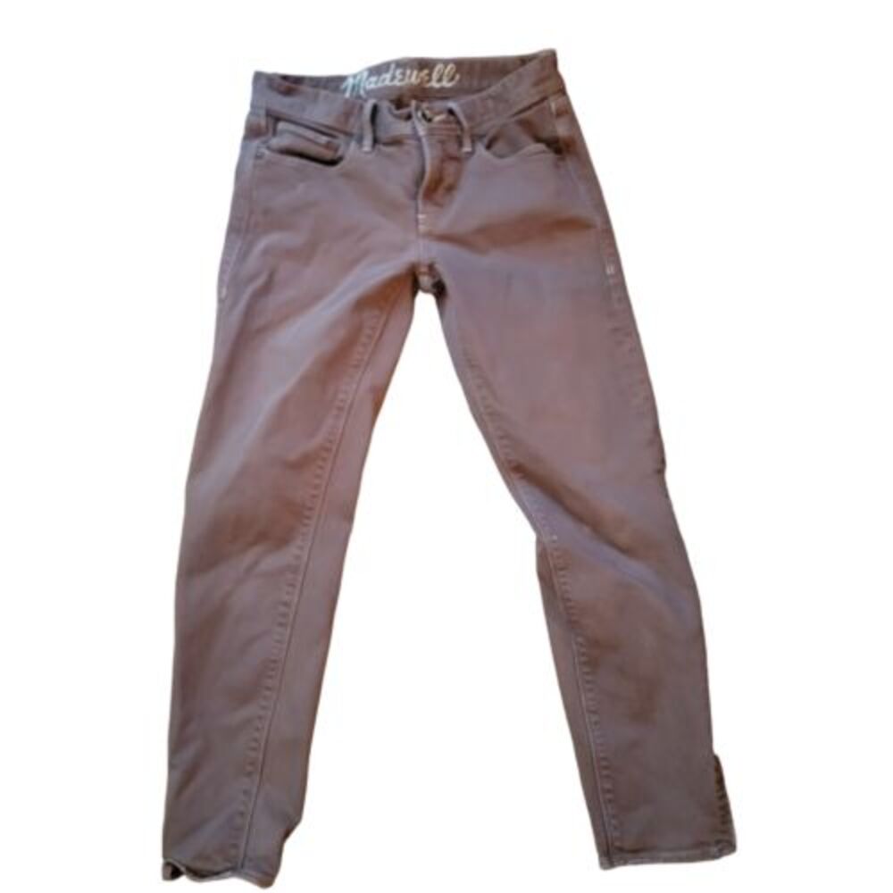 Madewell Brown Regular Fit Light Wash Ankle Zip‎ Straight Leg Jeans Size 26